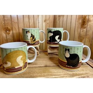 Warren Kimble Sakura Cat Collection Coffee Mugs